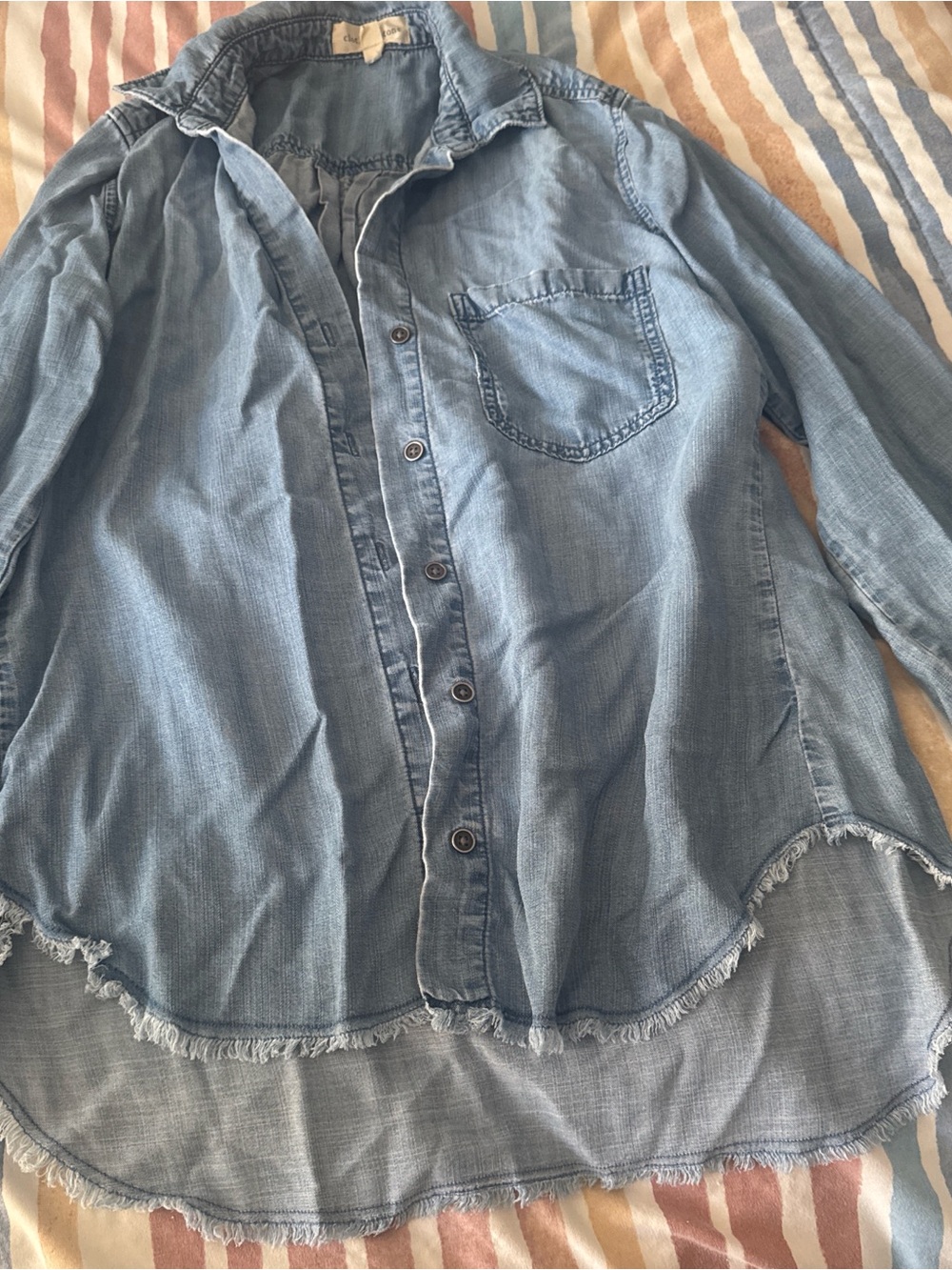 cloth & stone Light Blue Denim Button-Down Shirt